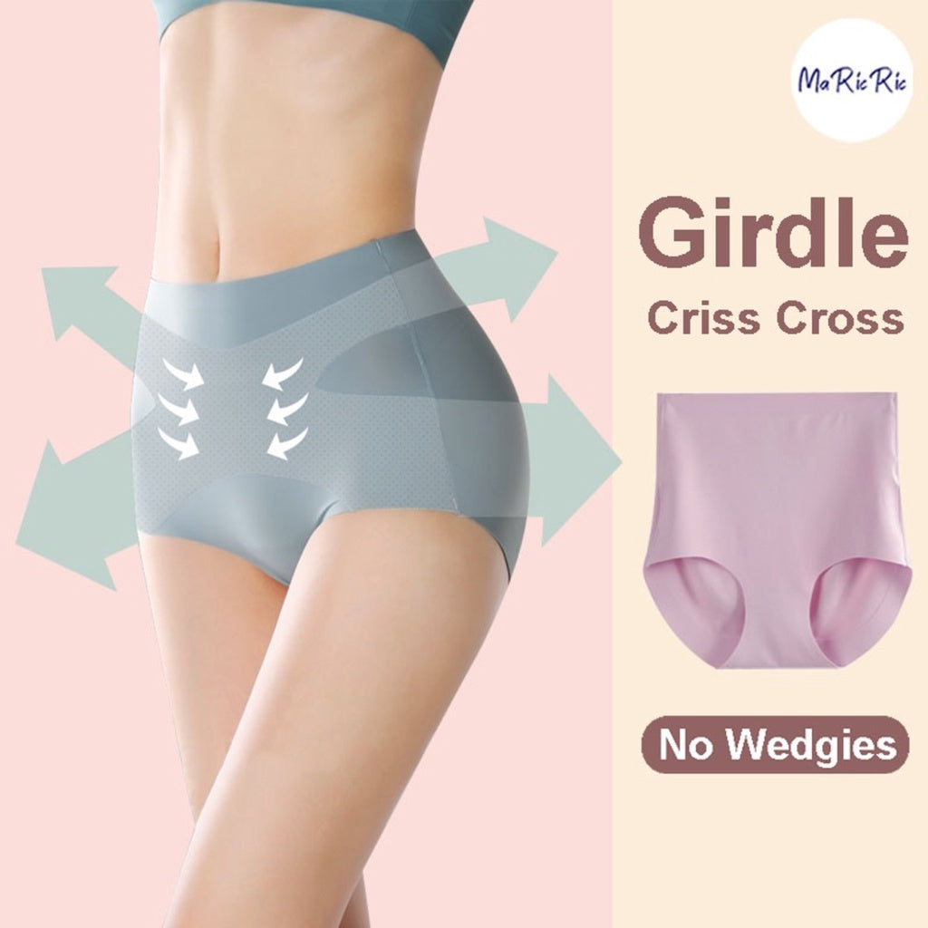 (SG InStock) Mid Waist Criss Cross No Wedgies 3D Girdle (Body shaper. Corset. Binder. Lingerie. Panty) - GDL09