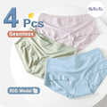 (SG InStock) 60 Thread Count Seamless Modal Antibacterial 4 Pcs Set Low Waist. (Ice Silk Panties. Underpants) - SPT06