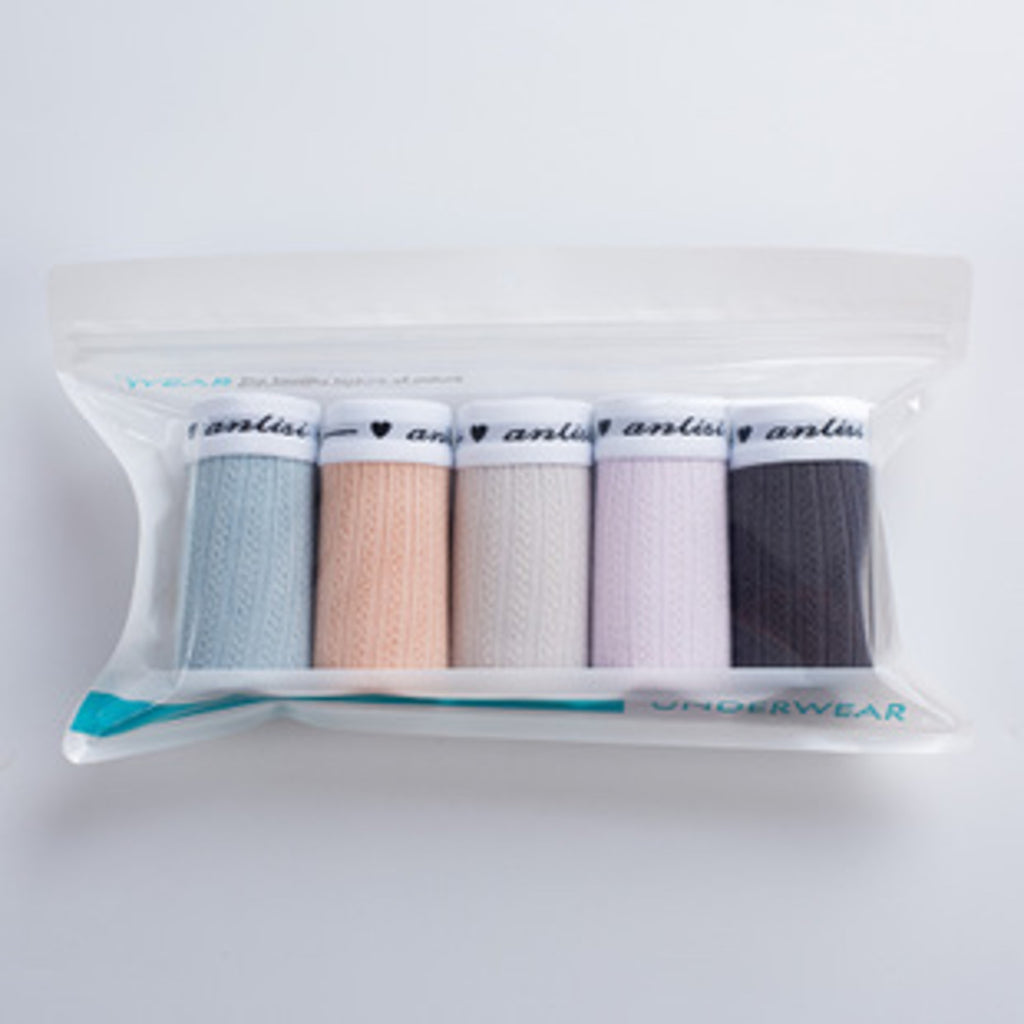 (SG InStock) 5 Pcs Set Low-Waist Antibacterial Cotton Panties (Ladies. Girls. Panty. Underwear. Underpants) LPT 11-24