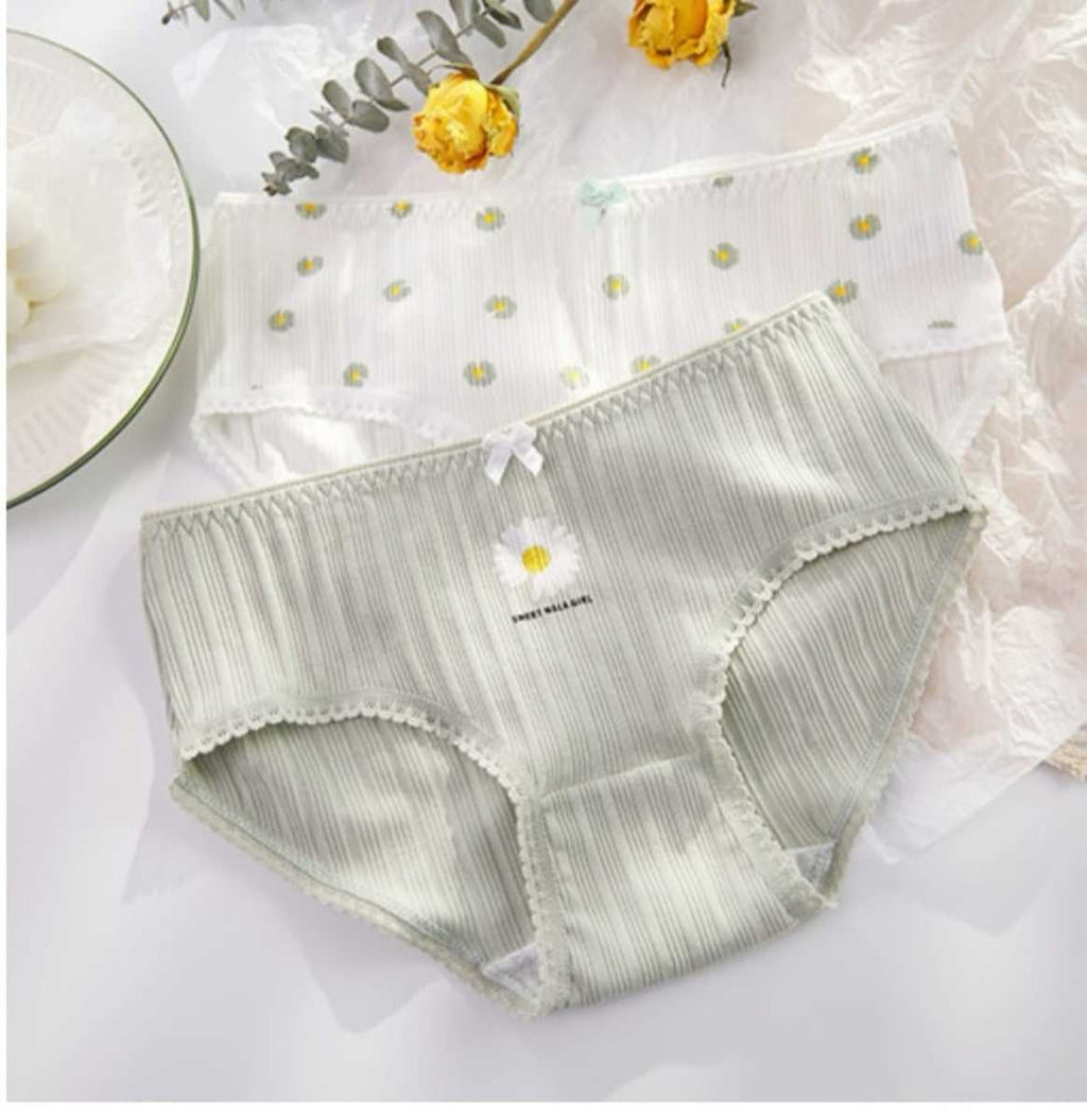 (SG InStock) Ma Ric Ric 5 Pcs Set Low-Waist Antibacterial Cotton Panties (Ladies. Girls. Underwear. Underpants) LPT 1-10