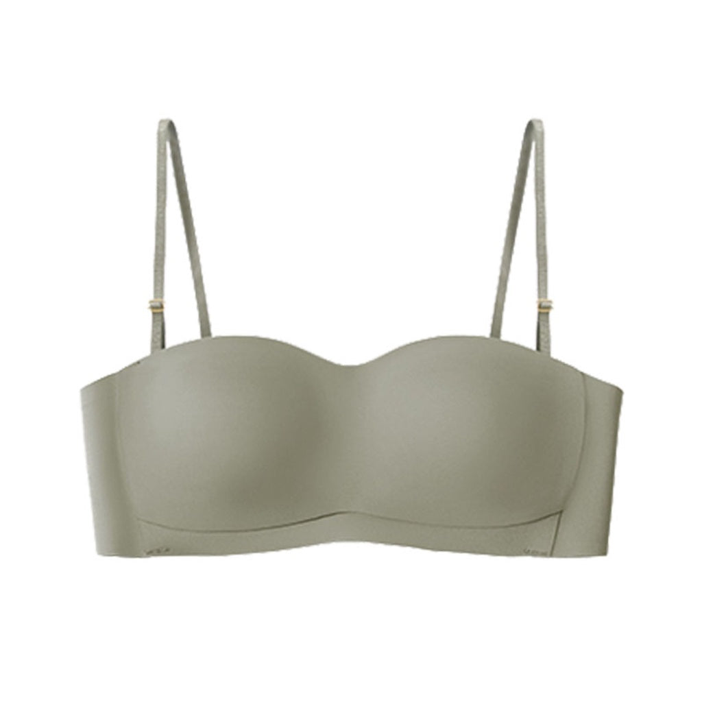 (SG InStock) Breathable Mesh Thin Pad Seamless Strapless Bra  (Wireless. Seamless. Strapless. Push up) - MBA09