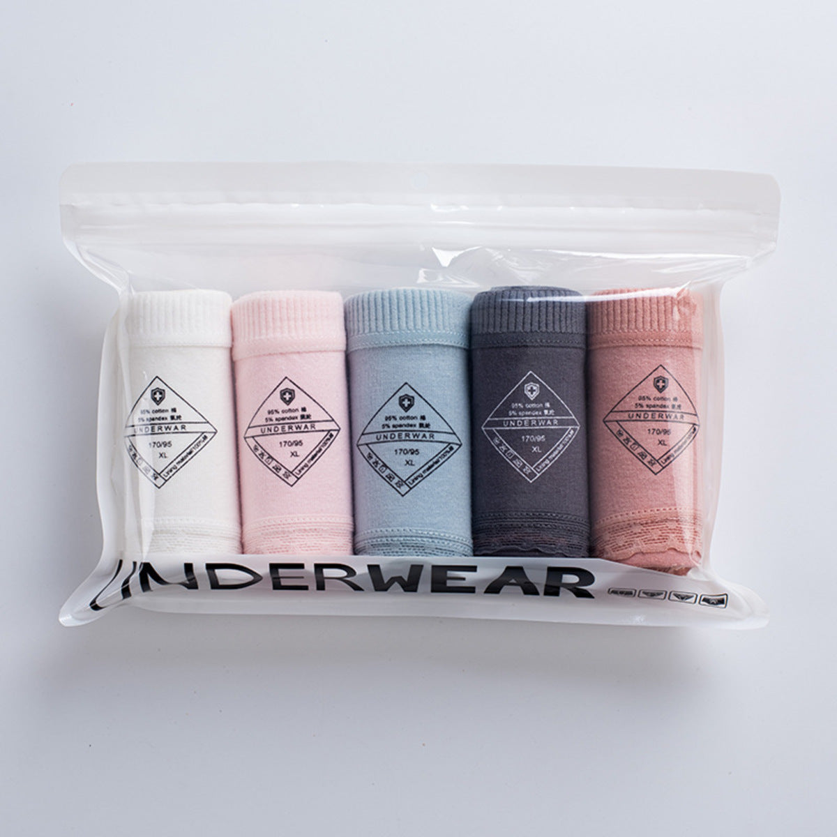 (SG InStock) 5 Pcs Set Low-Waist Antibacterial Cotton Panties (Ladies. Girls. Panty. Underwear. Underpants) LPT 11-24