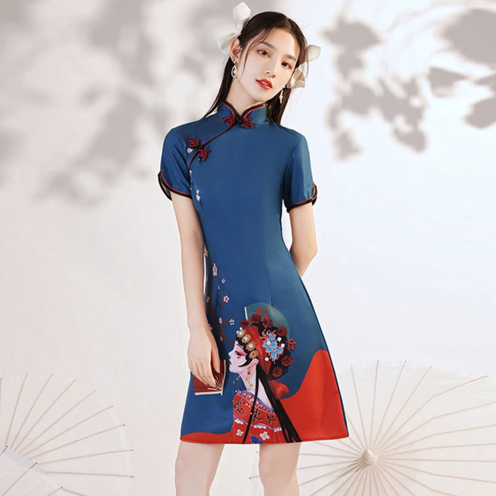 [SG InStock] 2025 Newest A Line Modern Style CheongSam. Qipao★CNY★Traditional★Dress★Elegant★Fast Delivery - CSB