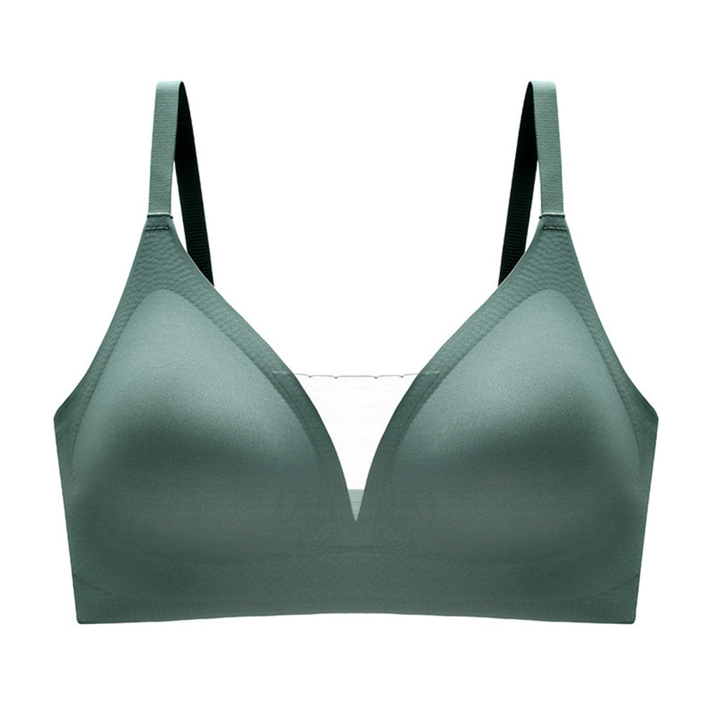 (SG InStock) Japan Suji V Neck Mesh Seamless Latex Bra (Seamless. Strapless. Sports) - TSB17