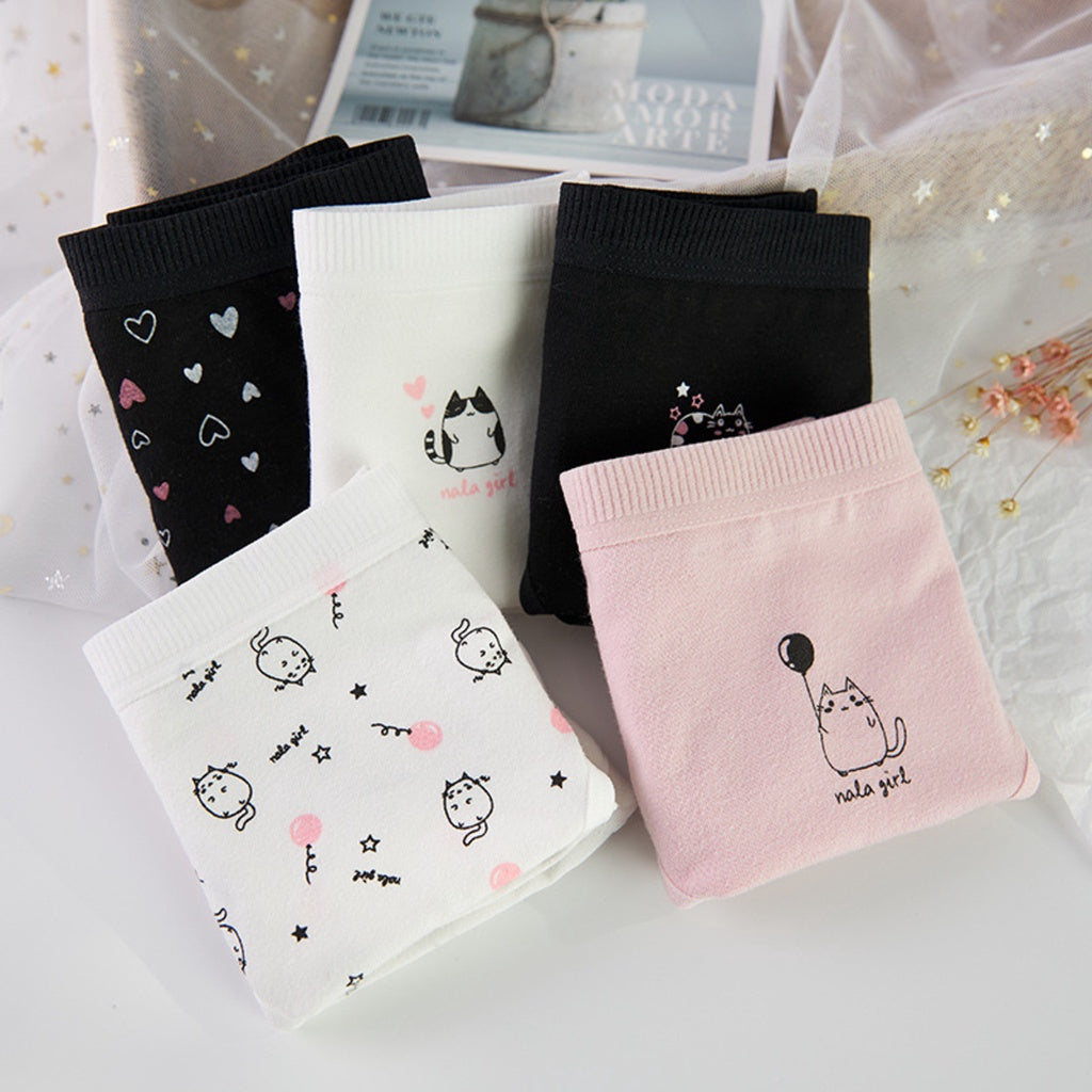 (SG InStock) Ma Ric Ric 5 Pcs Set Low-Waist Antibacterial Cotton Panties (Ladies. Girls. Underwear. Underpants) LPT 1-10