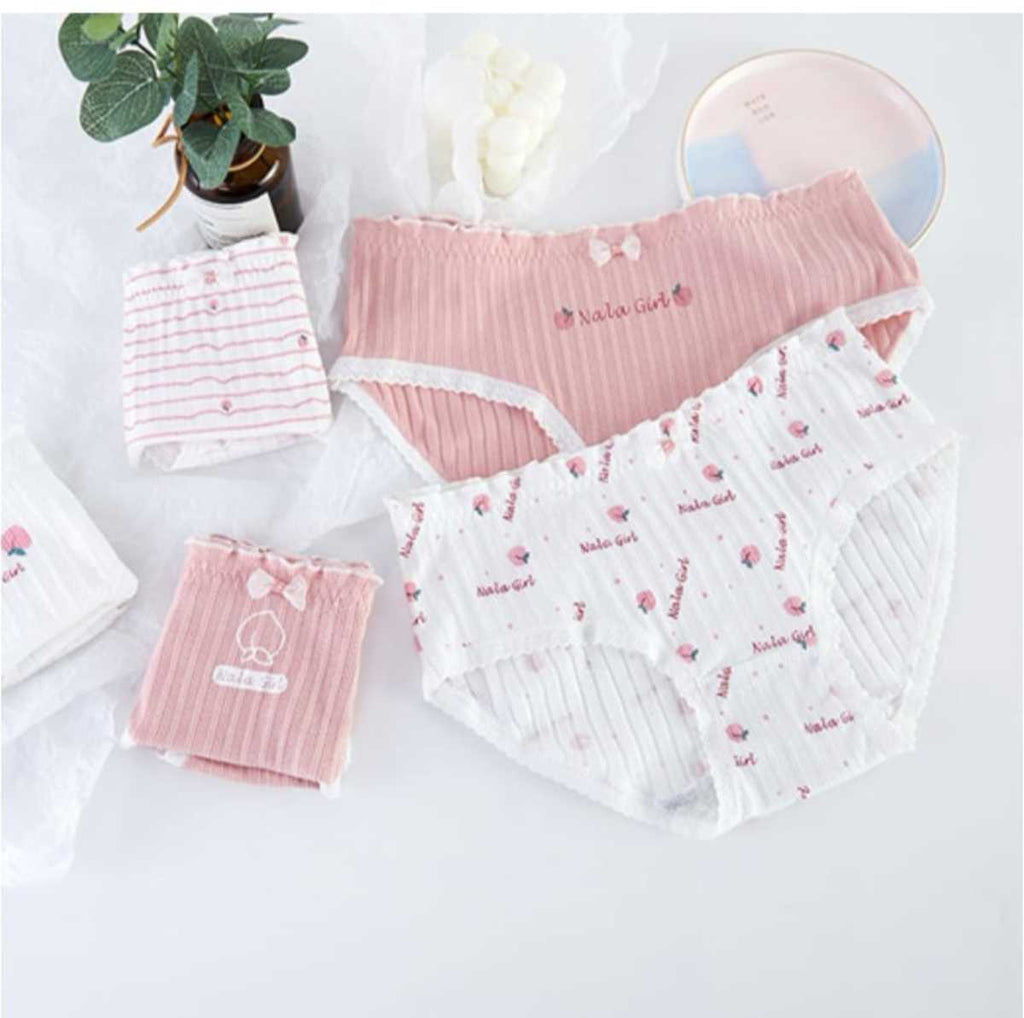 (SG InStock) Ma Ric Ric 5 Pcs Set Low-Waist Antibacterial Cotton Panties (Ladies. Girls. Underwear. Underpants) LPT 1-10
