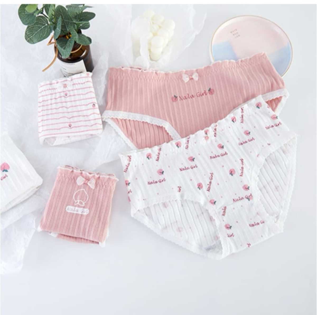 (SG InStock) Ma Ric Ric 5 Pcs Set Low-Waist Antibacterial Cotton Panties (Ladies. Girls. Underwear. Underpants) LPT 1-10