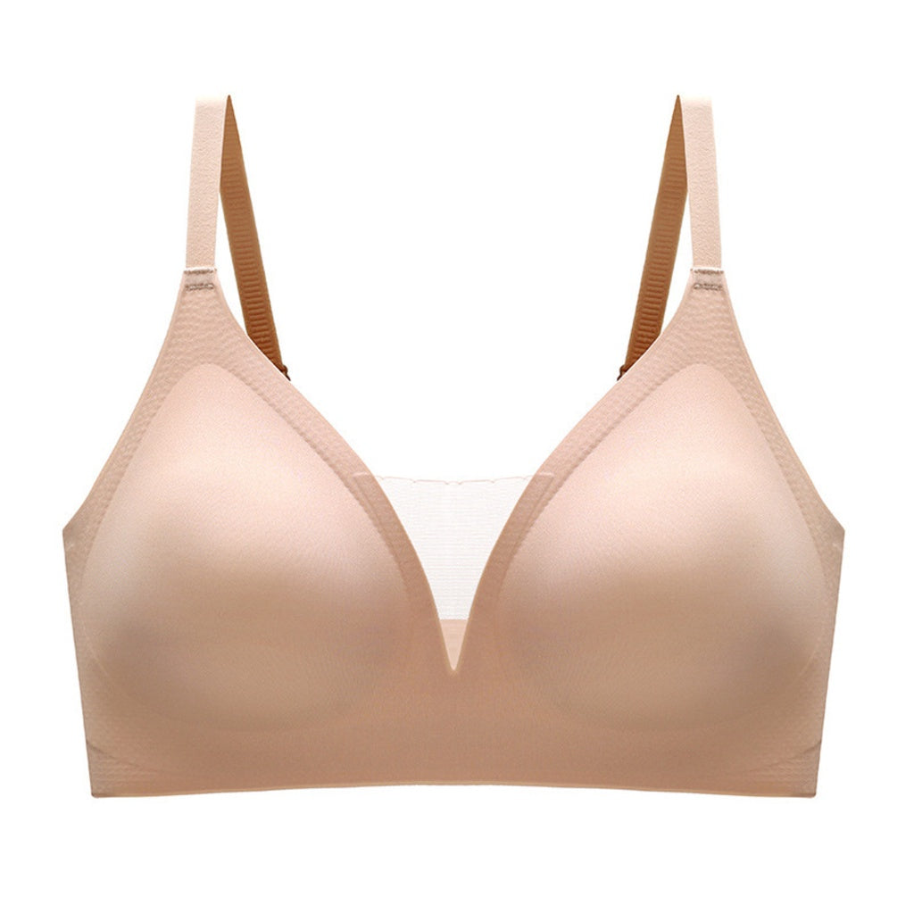 (SG InStock) Japan Suji V Neck Mesh Seamless Latex Bra (Seamless. Strapless. Sports) - TSB17