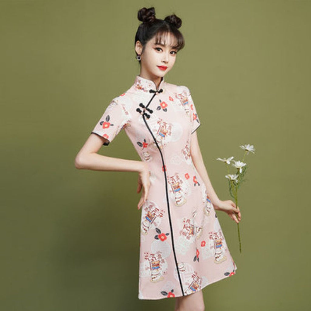 [SG InStock] 2025 Newest A Line Modern Style CheongSam. Qipao★CNY★Traditional★Dress★Elegant★Fast Delivery - CSB