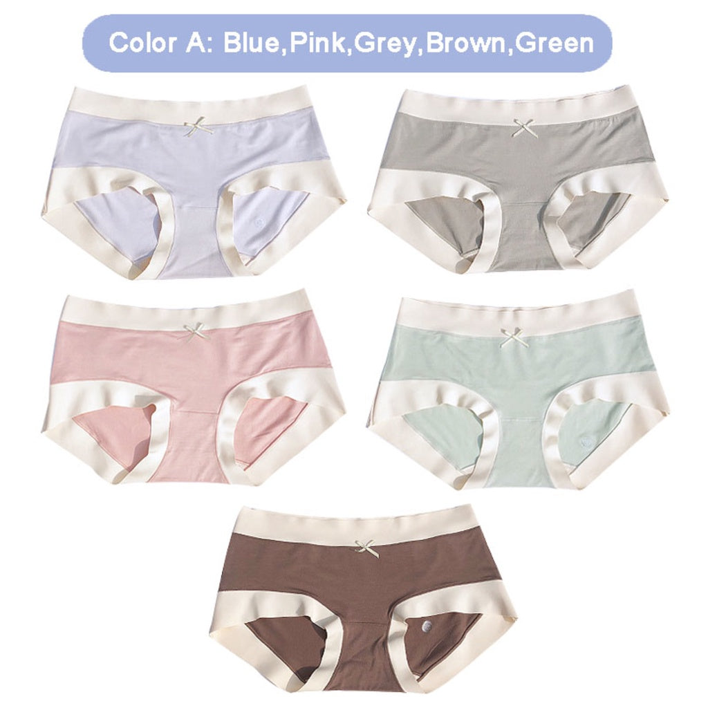 (SG InStock) Japan Patent Modal Wormwood Antibacterial 4 / 5 pcs Panties. Seamless Underwear, Modal. Comfy- SPT10