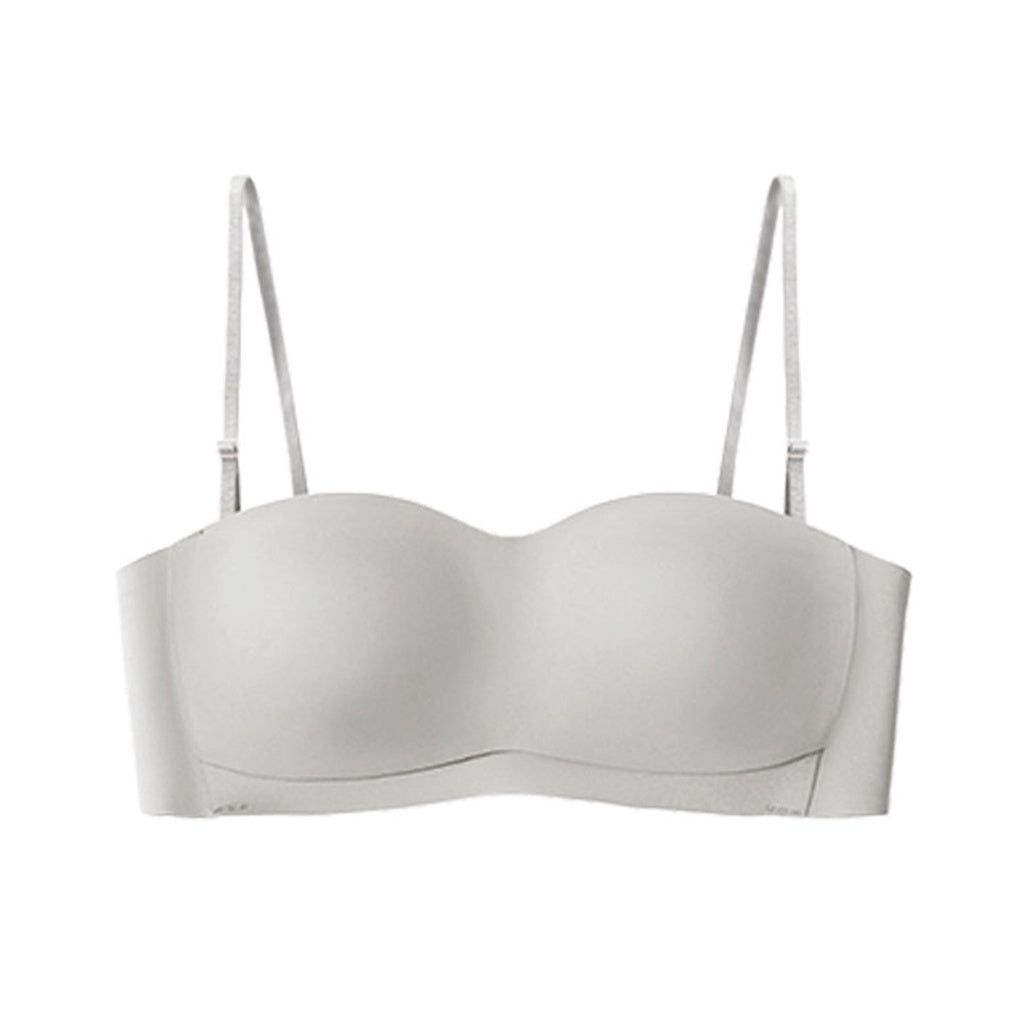 (SG InStock) Breathable Mesh Thin Pad Seamless Strapless Bra  (Wireless. Seamless. Strapless. Push up) - MBA09