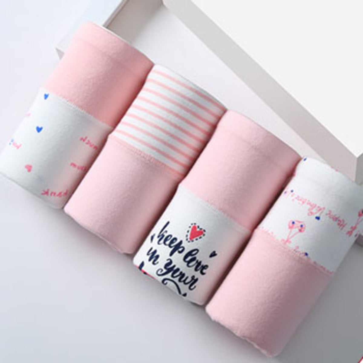 (SG InStock) 4 Pcs Set Mid-Waist Antibacterial Cotton Panties (Ladies. Girls. Underwear. Underpants) MPT