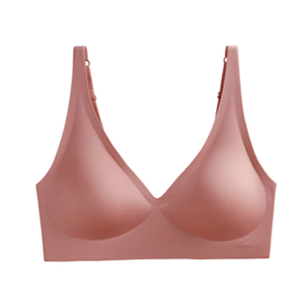 (SG InStock) Japan Suji Bra Seamless Wireless V Neck Latex Bra (Seamless. Strapless. Sports) - TSB13