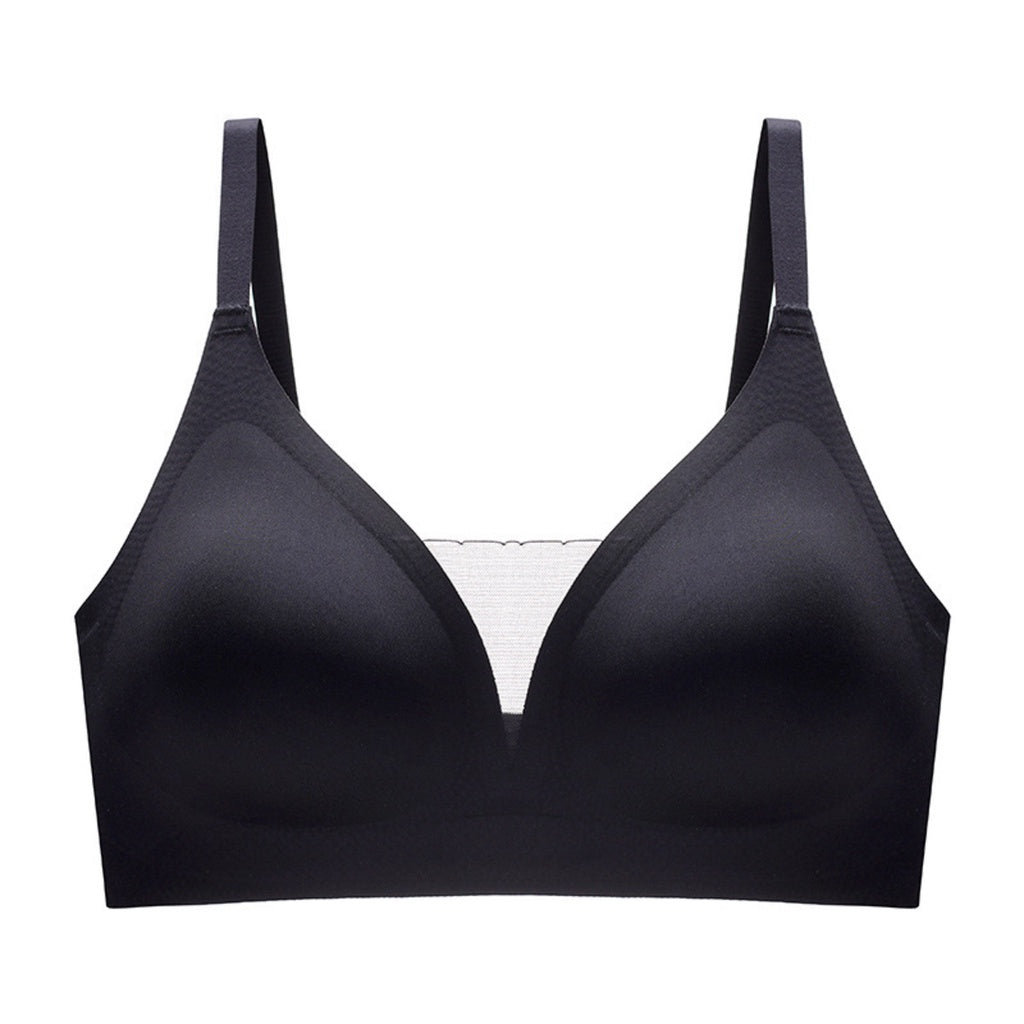 (SG InStock) Japan Suji V Neck Mesh Seamless Latex Bra (Seamless. Strapless. Sports) - TSB17