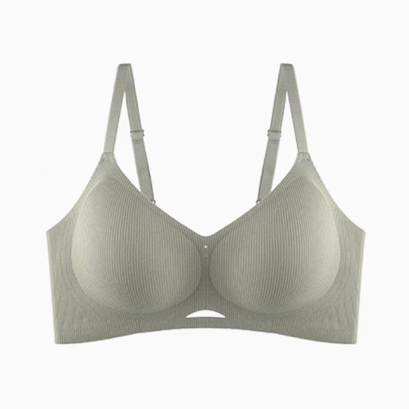 (SG InStock) Ma Ric Ric Dusty Color Style Semi-Fixed Pad Wireless Latex Bra (Wireless. Seamless. lingerie) - TSB30