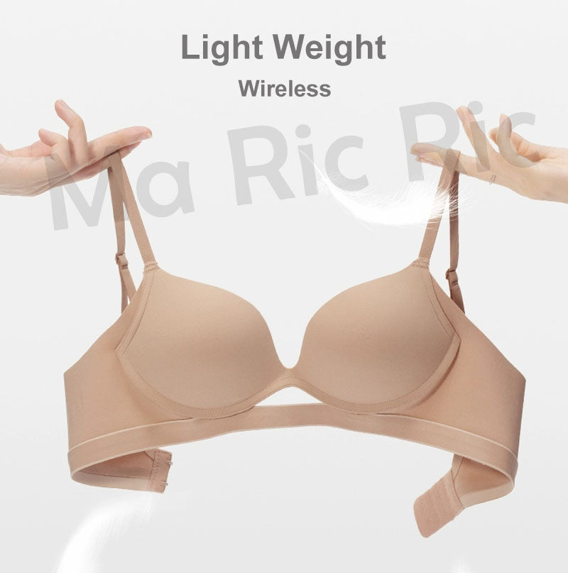 (SG InStock) Up Lift Fashionable Seamless Glossy Wirless Bra (Wireless. Seamless. Strapless) - MBA03