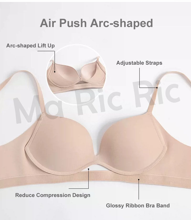 (SG InStock) Up Lift Fashionable Seamless Glossy Wirless Bra (Wireless. Seamless. Strapless) - MBA03