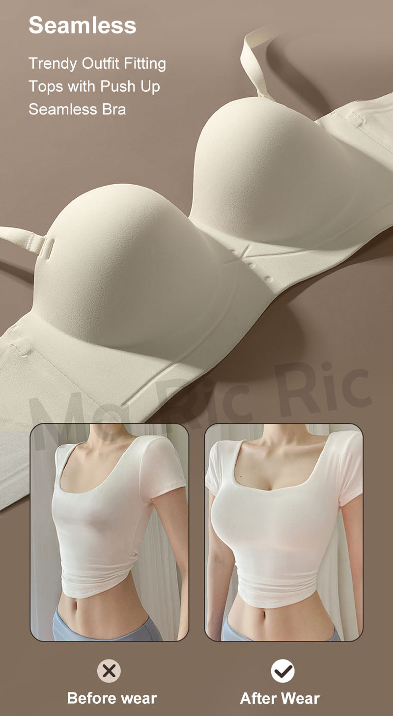 (SG InStock) Ultra Thick Push Up Double Back Band Strapless Bra (Wireless. Strapless.Seamless) - MBA15