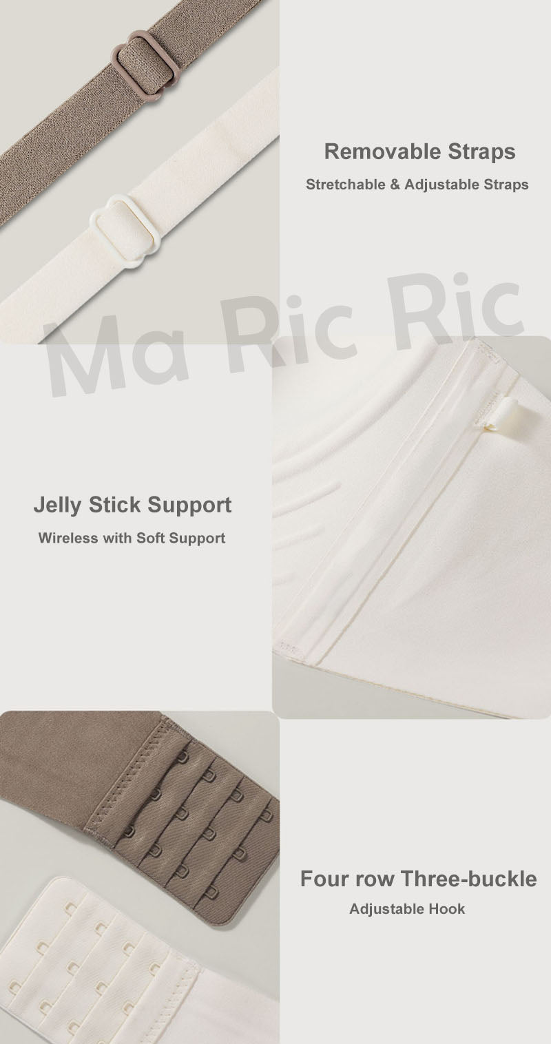 (SG InStock) Ultra Thick Push Up Double Back Band Strapless Bra (Wireless. Strapless.Seamless) - MBA15