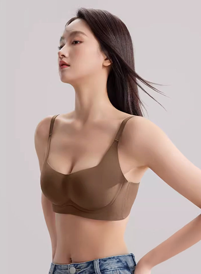 (SG InStock) Bouncy Thick Padding Scoop Neck Push Up Wireless Bra (Wireless. Seamless. lingerie) - MBA19