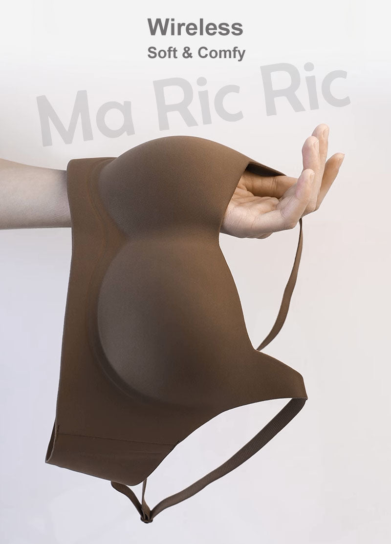 (SG InStock) Bouncy Thick Padding Scoop Neck Push Up Wireless Bra (Wireless. Seamless. lingerie) - MBA19
