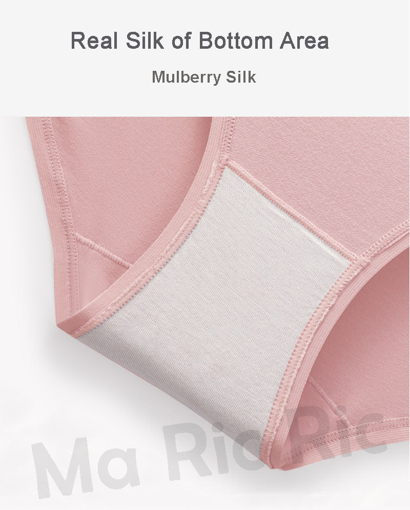 (SG InStock) Mulberry Silk + 60s Cotton Panties. Seamless Underwear, Modal. Comfy- SPT08