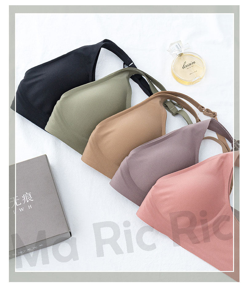 (SG InStock) Japan Suji Bra Seamless Wireless V Neck Latex Bra (Seamless. Strapless. Sports) - TSB13