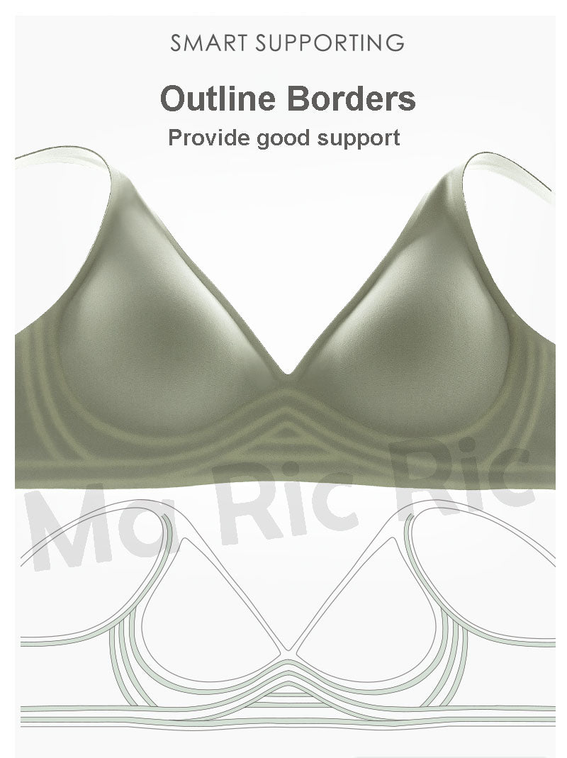 (SG InStock) Japan Suji Bra Seamless Wireless V Neck Latex Bra (Seamless. Strapless. Sports) - TSB13