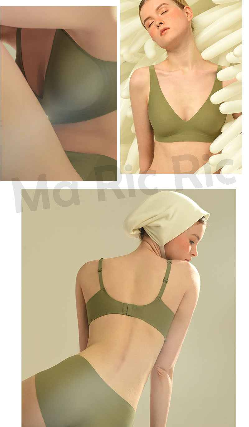 (SG InStock) Japan Suji Bra Seamless Wireless V Neck Latex Bra (Seamless. Strapless. Sports) - TSB13