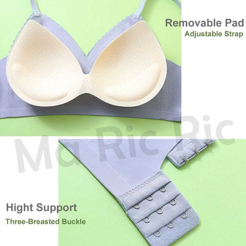 (SG InStock) Thin Strap French Style Lace Seamless Latex Bra. Many Design (Wireless. Seamless. Strapless. Sports) - TSB02