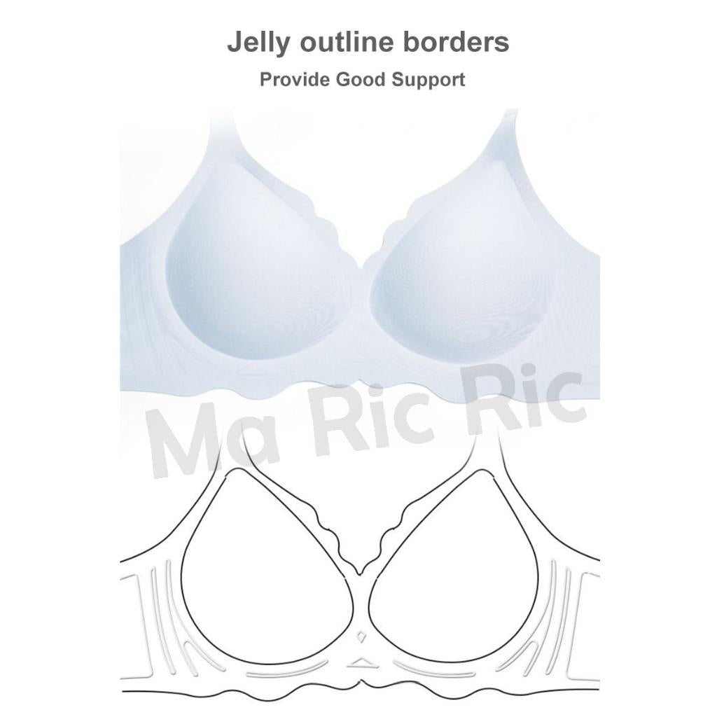 (SG InStock) Suji Two Tone Jelly Support Seamless Latex Bra. Many Design (Wireless. Seamless. Strapless. Sports) - TSB04