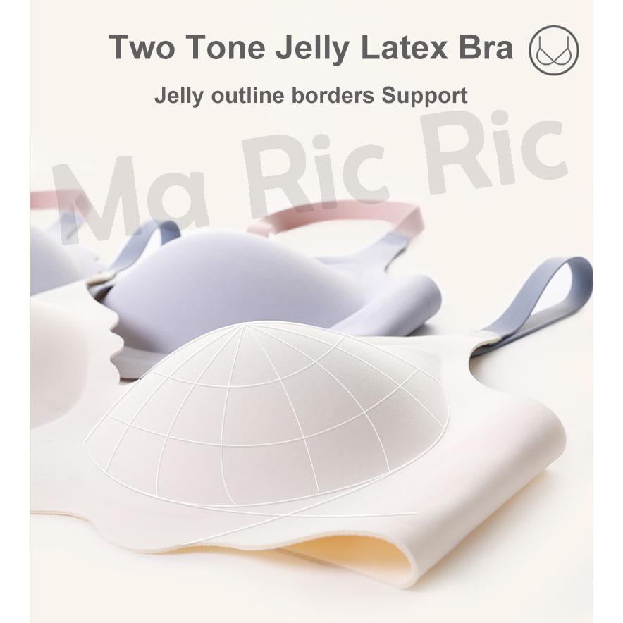 (SG InStock) Suji Two Tone Jelly Support Seamless Latex Bra. Many Design (Wireless. Seamless. Strapless. Sports) - TSB04