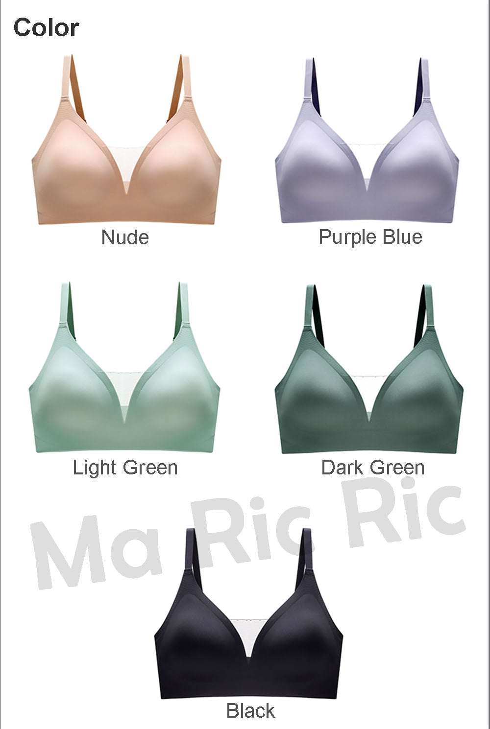 (SG InStock) Japan Suji V Neck Mesh Seamless Latex Bra (Seamless. Strapless. Sports) - TSB17