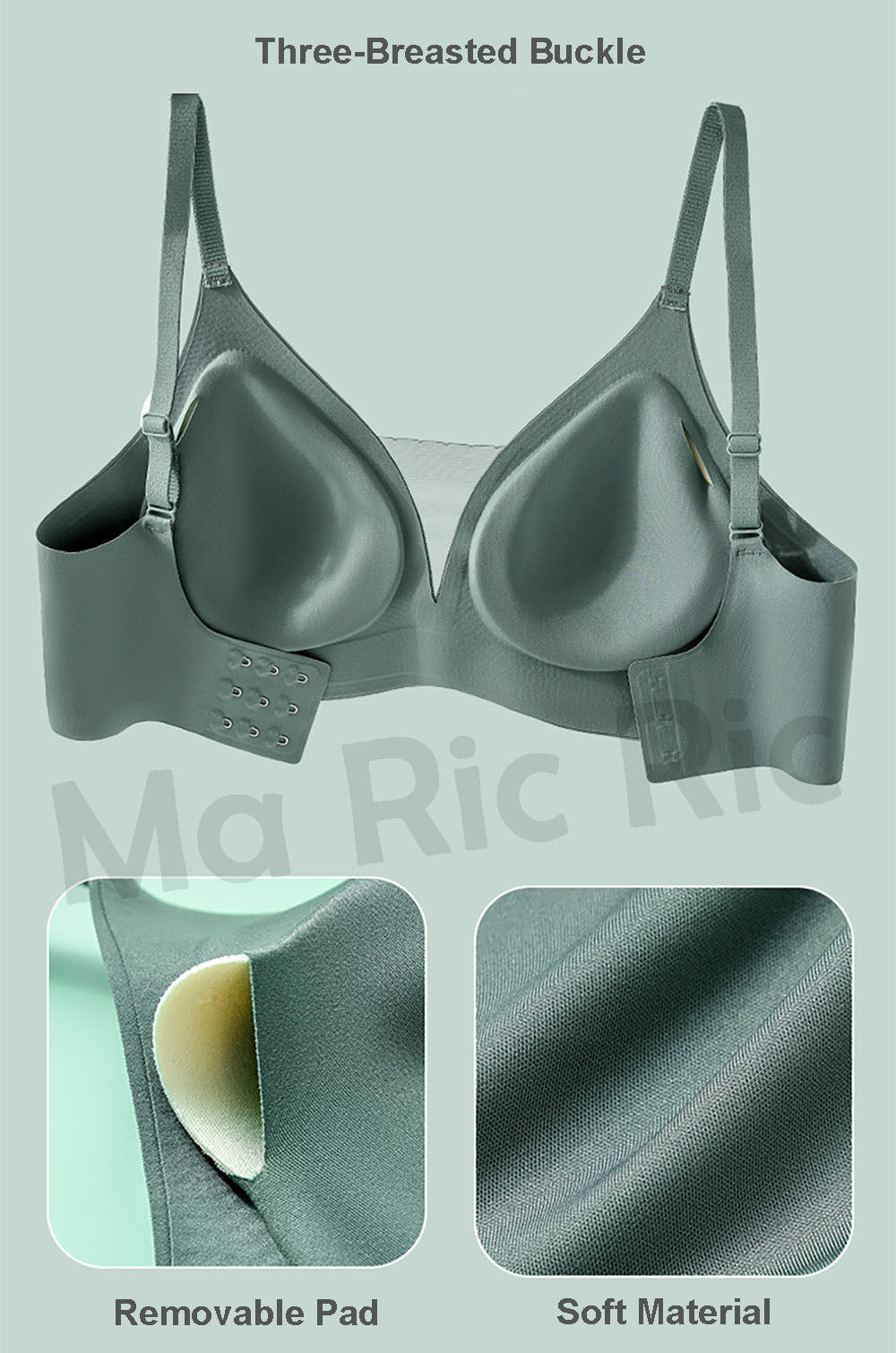 (SG InStock) Japan Suji V Neck Mesh Seamless Latex Bra (Seamless. Strapless. Sports) - TSB17