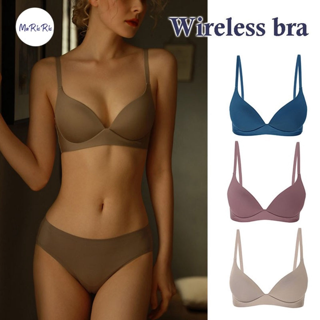 (SG InStock) Japan Glossy Seamless Wireless Bra Series (Wireless. Seamless. Strapless. Push up) - MBA02