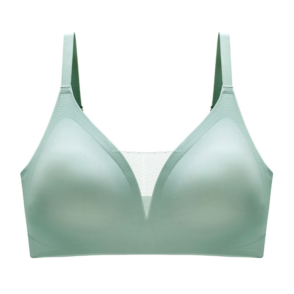 (SG InStock) Japan Suji V Neck Mesh Seamless Latex Bra (Seamless. Strapless. Sports) - TSB17