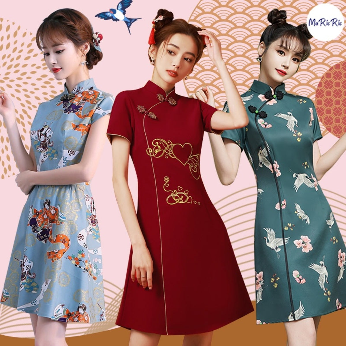 [SG InStock] 2025 Newest A Line Modern Style CheongSam. Qipao★CNY★Traditional★Dress★Elegant★Fast Delivery - CSB