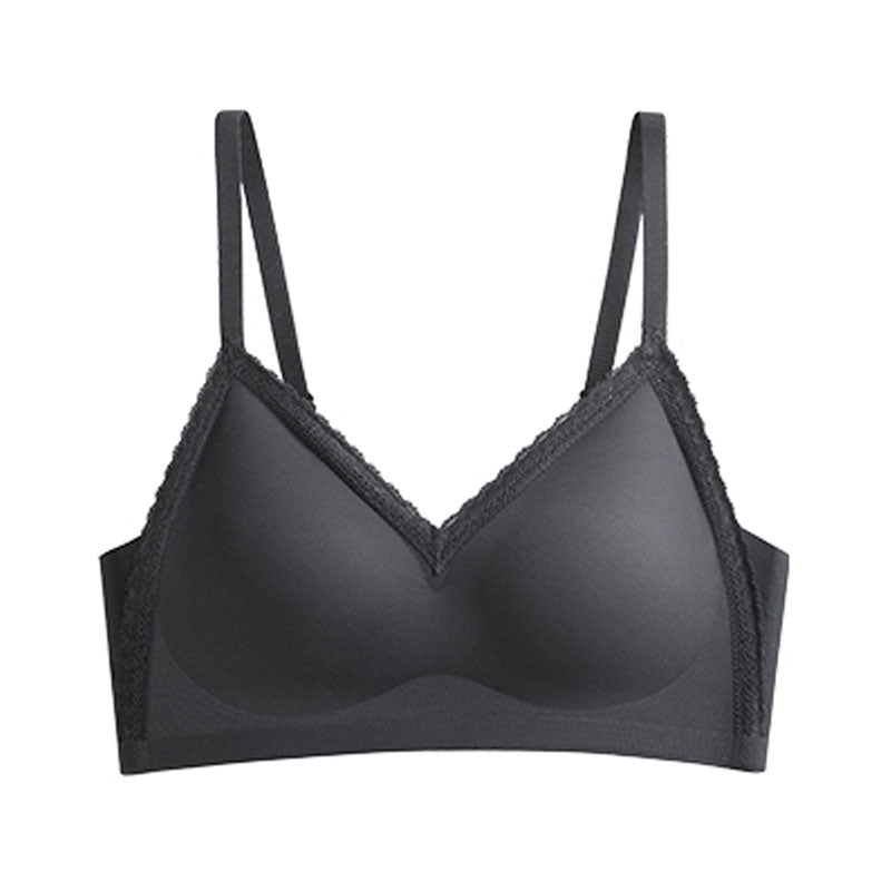 (SG InStock) Thin Strap French Style Lace Seamless Latex Bra. Many Design (Wireless. Seamless. Strapless. Sports) - TSB02