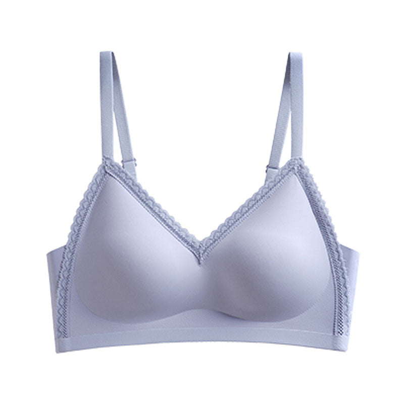 (SG InStock) Thin Strap French Style Lace Seamless Latex Bra. Many Design (Wireless. Seamless. Strapless. Sports) - TSB02