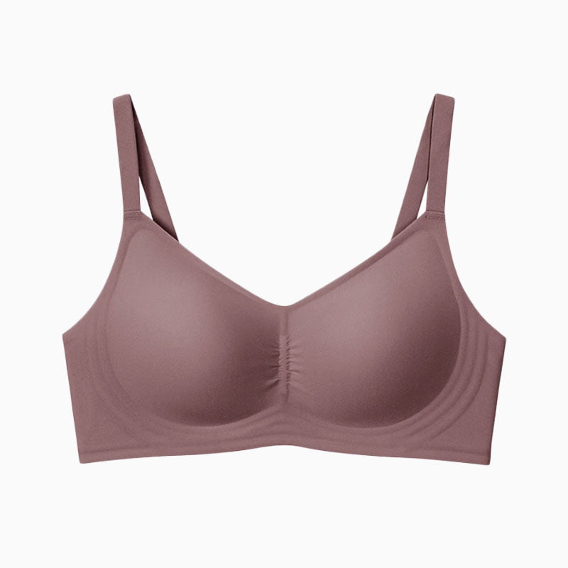 Suji Semi-Fixed Pad Mocha Jelly Support Latex Bra (Wireless. Seamless. lingerie) - TSB25