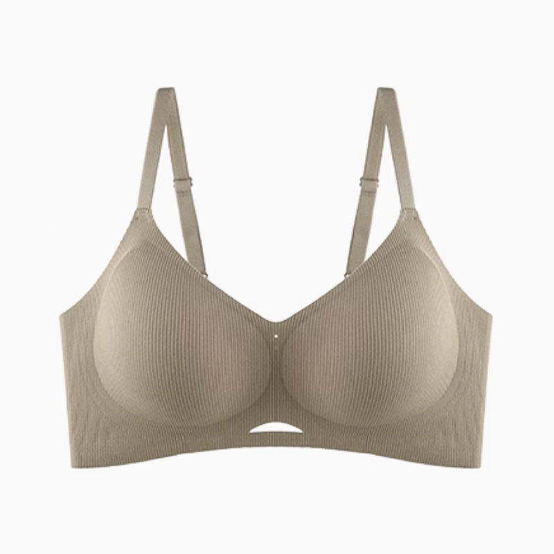 (SG InStock) Ma Ric Ric Dusty Color Style Semi-Fixed Pad Wireless Latex Bra (Wireless. Seamless. lingerie) - TSB30