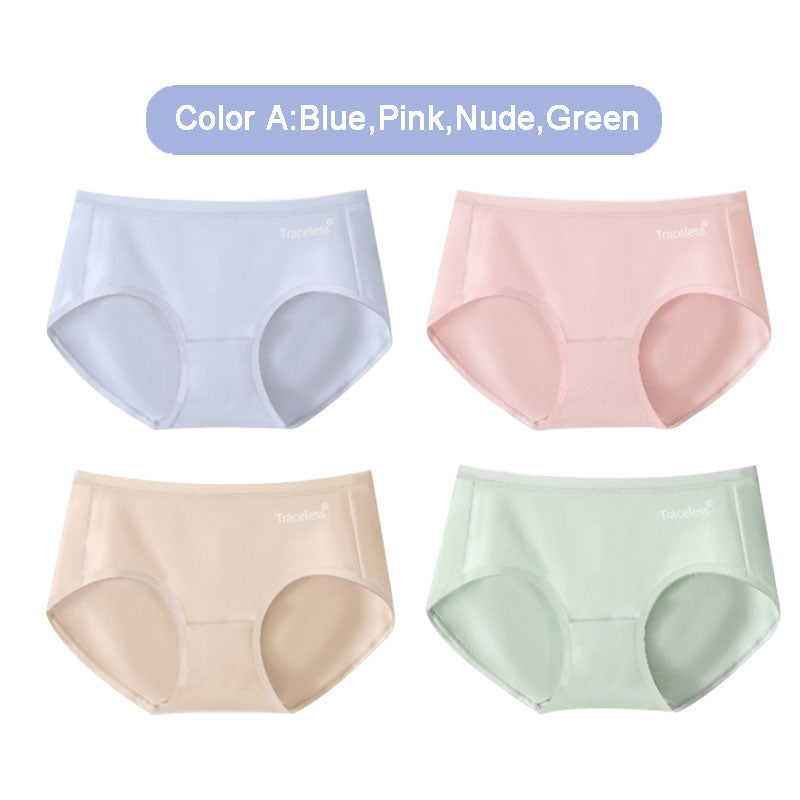 (SG InStock) Mulberry Silk + 60s Cotton Panties. Seamless Underwear, Modal. Comfy- SPT08