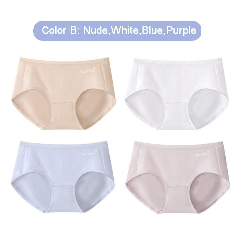 (SG InStock) Mulberry Silk + 60s Cotton Panties. Seamless Underwear, Modal. Comfy- SPT08