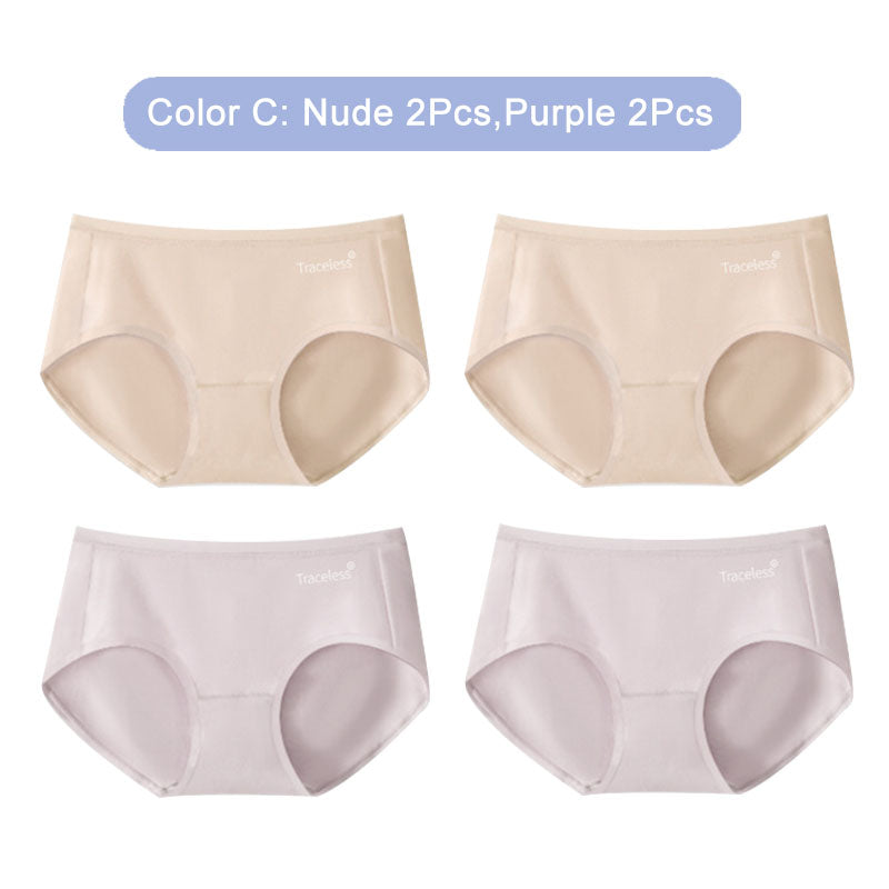 (SG InStock) Mulberry Silk + 60s Cotton Panties. Seamless Underwear, Modal. Comfy- SPT08