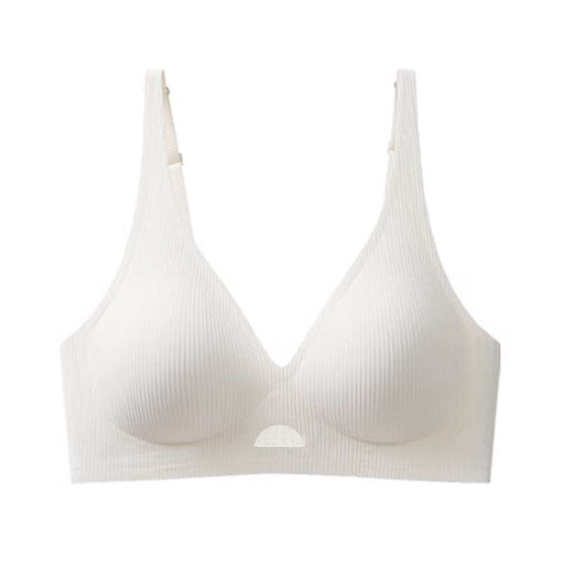 (SG InStock) Suji Semi-Fixed Pad Mesh Patchwork Latex Bra (Suji Bra. Wireless. Seamless. lingerie) - TSB23