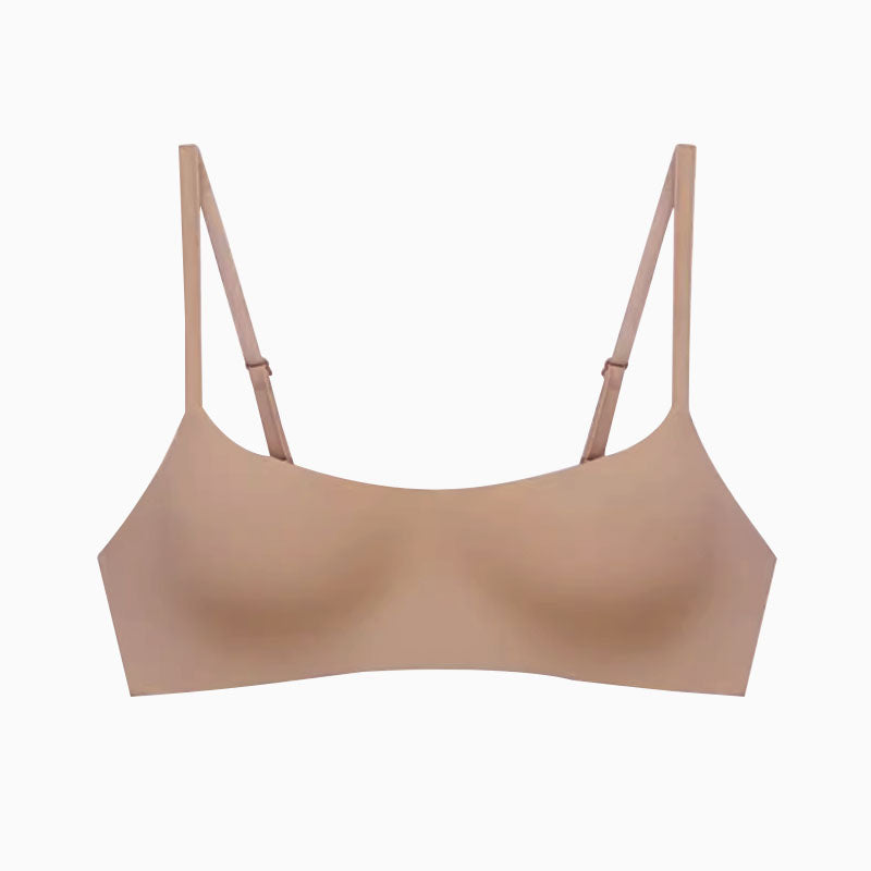 (SG InStock) Ultra Soft Thin Pad Scoop-Neck Mochi Bra (Half Cup. Wireless. Seamless. lingerie) - MBA17