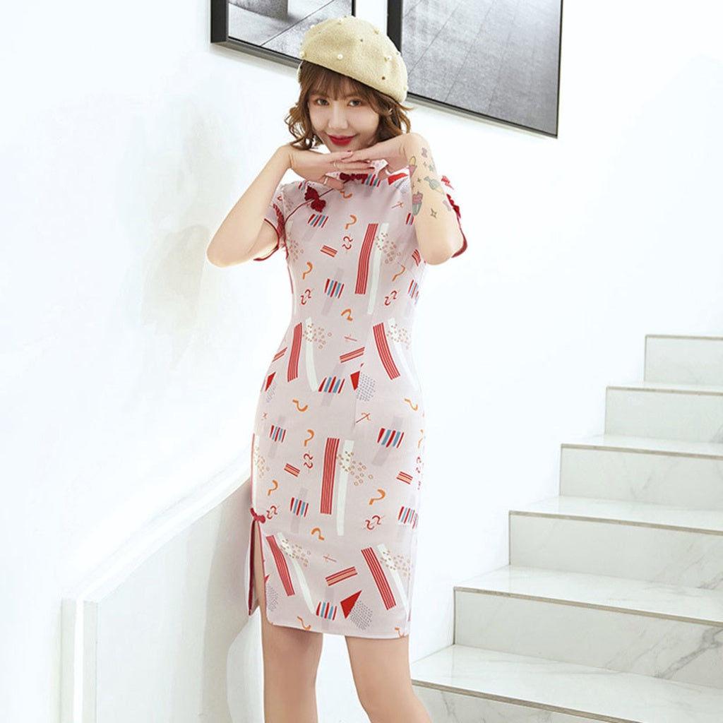 [SG InStock] 2025 Newest Cute Design Modern Style CheongSam. Qipao★CNY★Traditional★Dress★Elegant★Fast Delivery - CSC