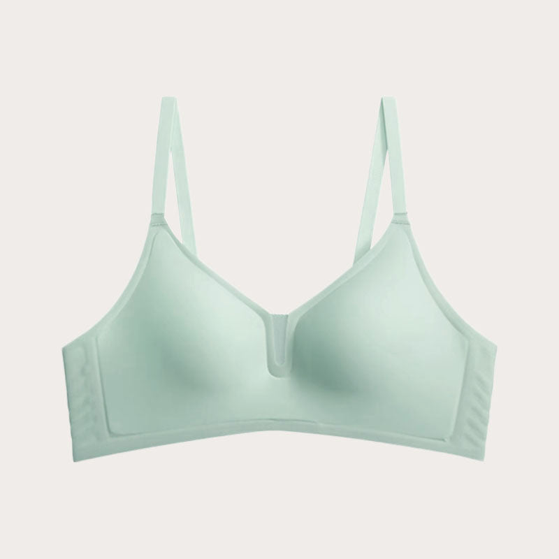 (SG InStock) Ma Ric Ric Silky Soft Jelly Support Fixed Pad Wireless Latex Bra (Wireless. Seamless. lingerie) - TSB28