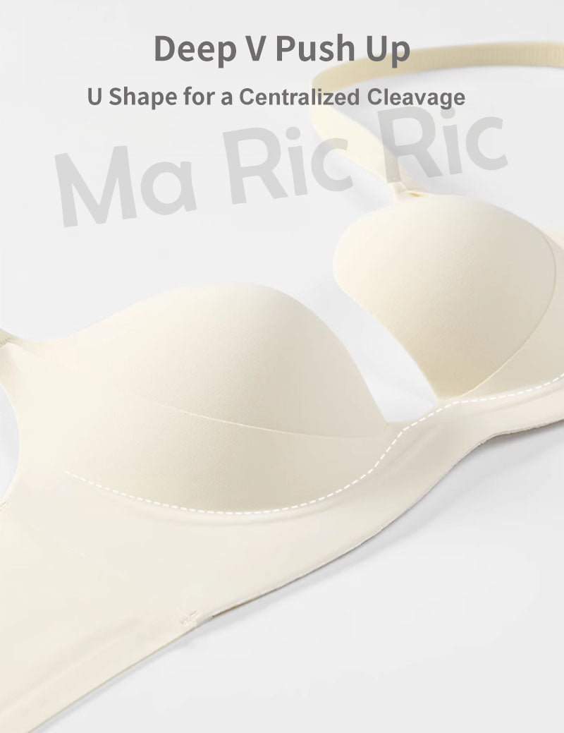(SG InStock) Deep V UpLift U Shape Push Up Wireless Bra (Wireless. Seamless. lingerie)-MBA18