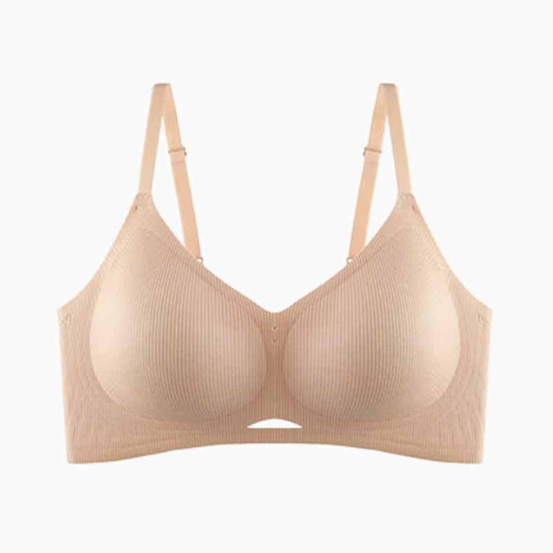 (SG InStock) Ma Ric Ric Dusty Color Style Semi-Fixed Pad Wireless Latex Bra (Wireless. Seamless. lingerie) - TSB30